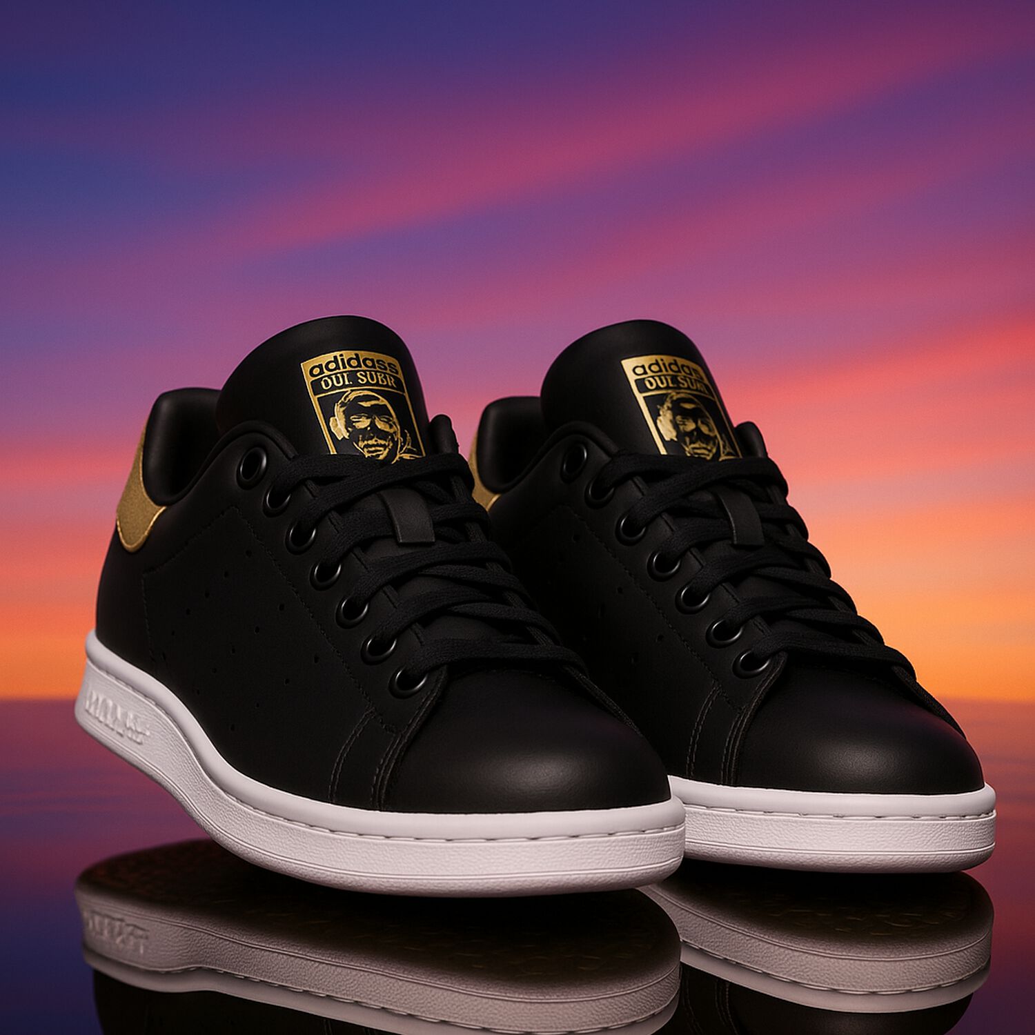 Black Stan Smith J Trainers, 1, hi-res image number null
