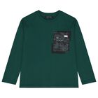 Boys Green Long Sleeve Top, 2, hi-res