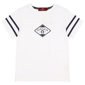 Boys White Logo T-Shirt