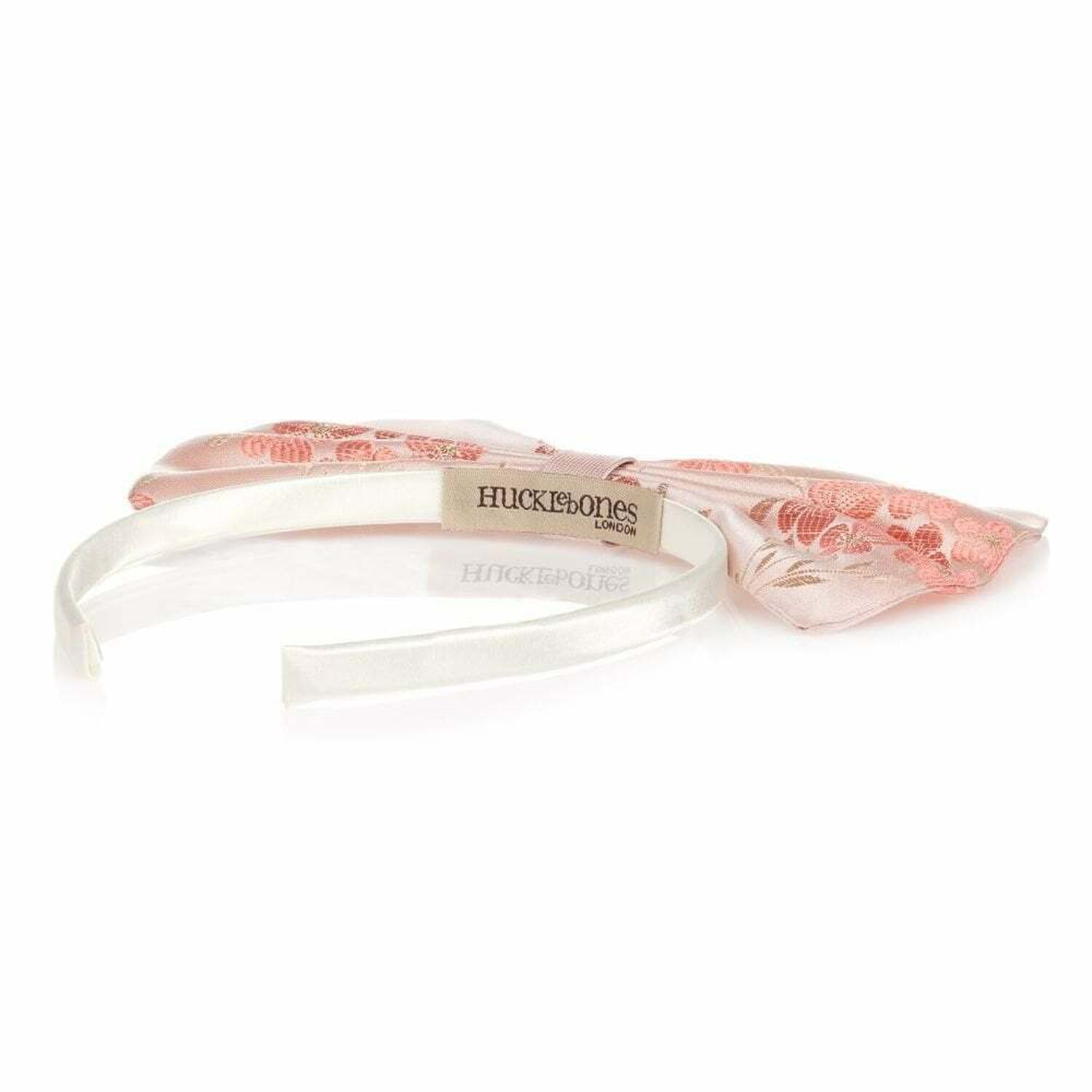 Girls Pink & White Floral Headband, 1, hi-res