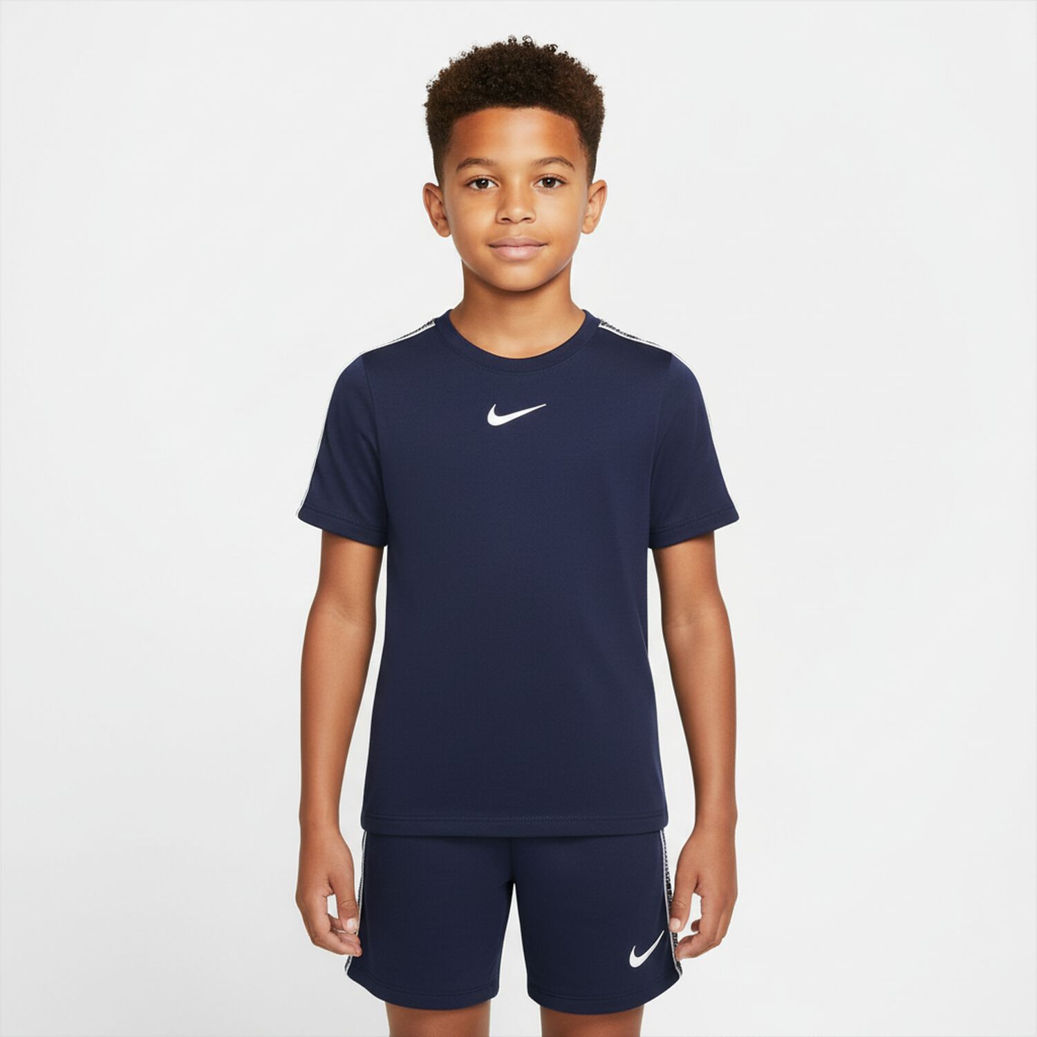 Boys Navy Blue Logo Shorts Set, 2, hi-res