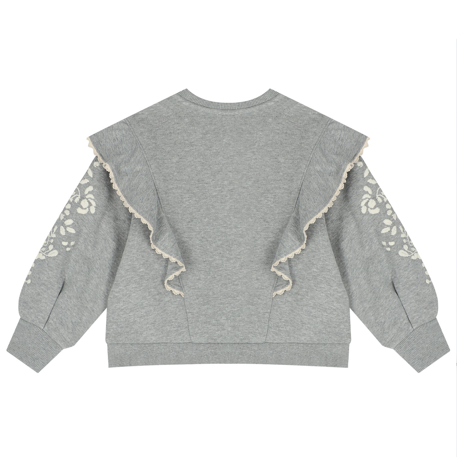 Girls Grey Logo Sweatshirt, 1, hi-res