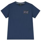 Boys Navy Blue Logo T-Shirt, 1, hi-res