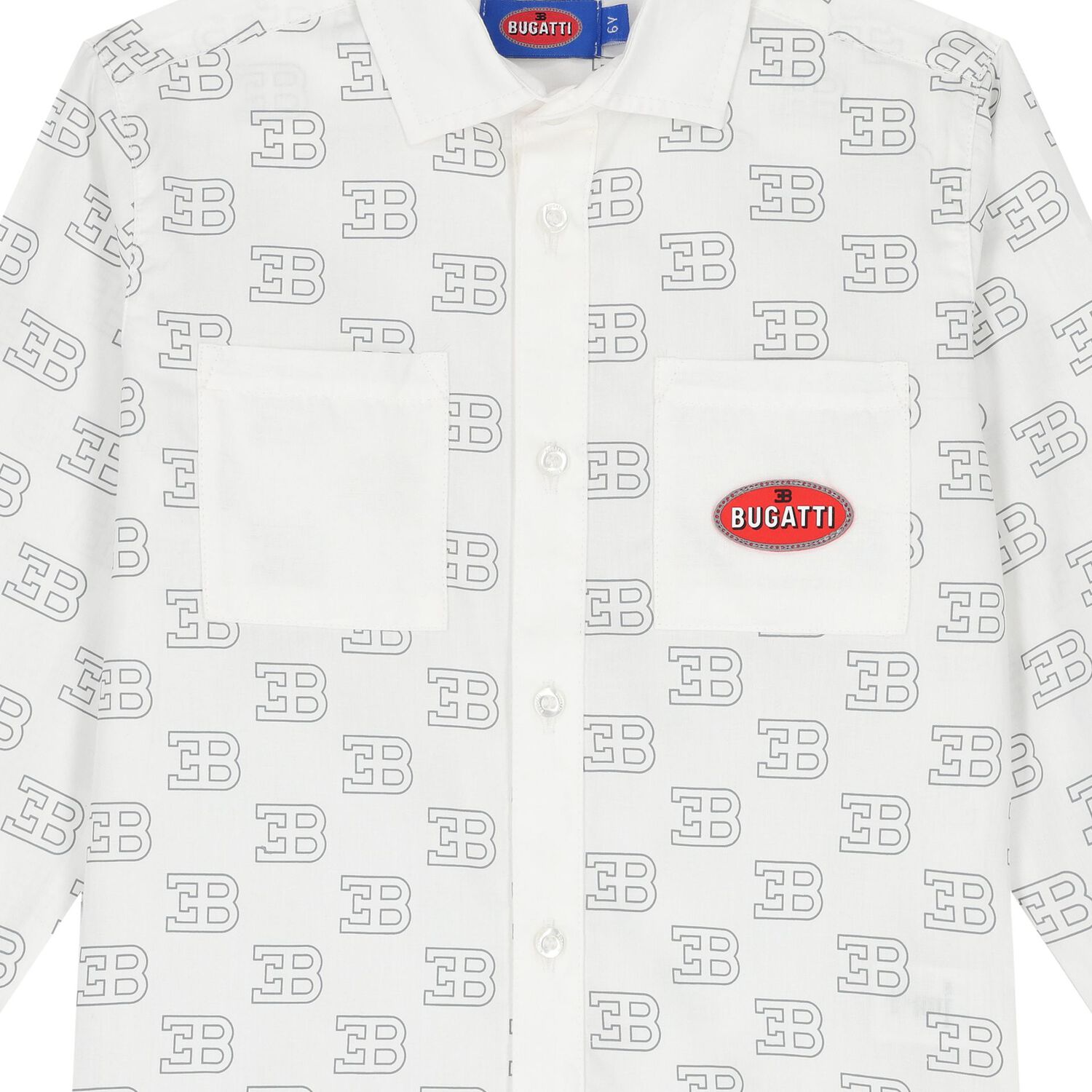 Boys White Logo Shirt, 1, hi-res image number null