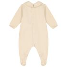 Beige Teddy Bear Logo Babygrow, 2, hi-res