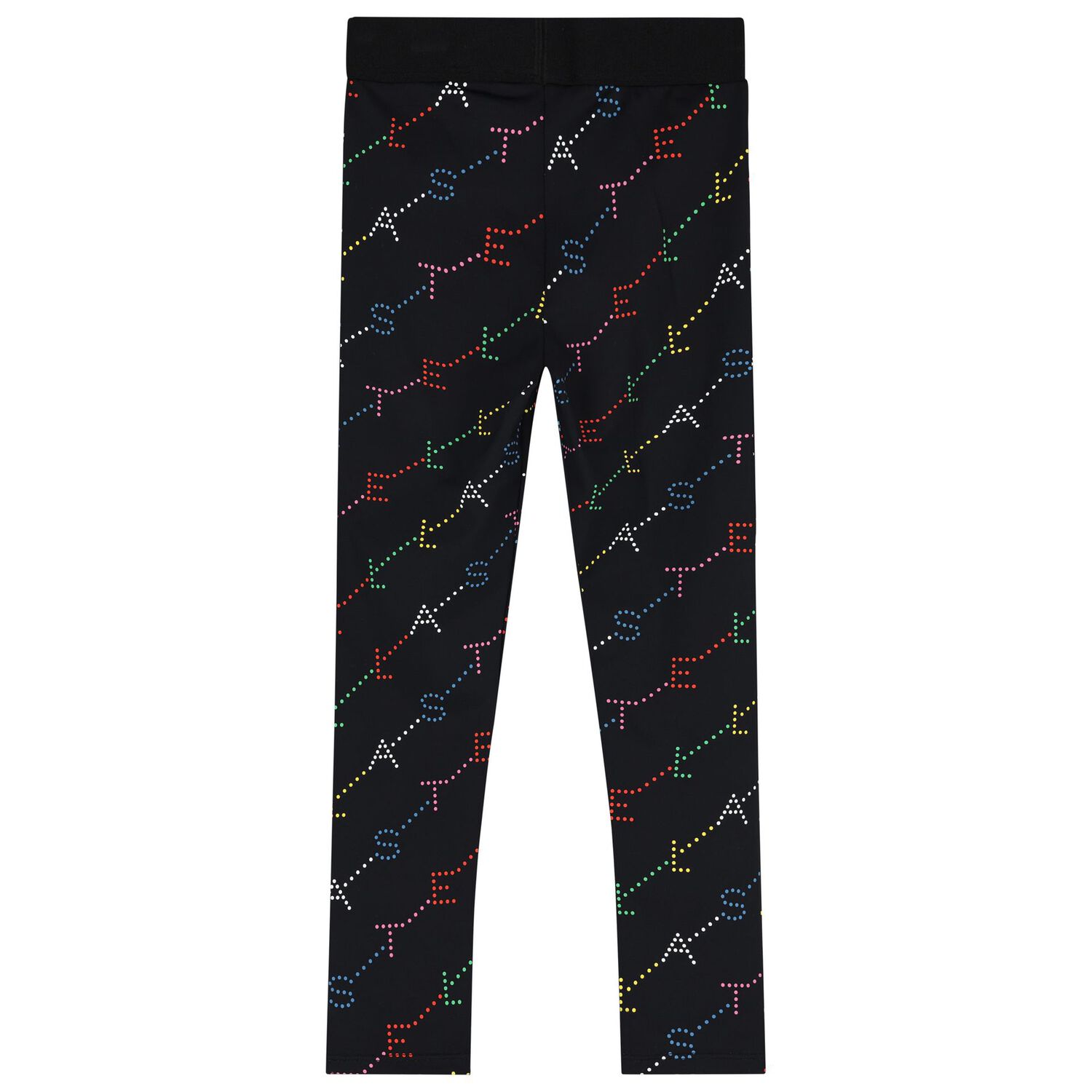 Girls Black Logo Leggings, 1, hi-res image number null