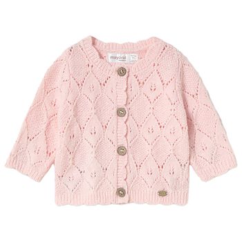 Baby Girls Pink Knitted Cardigan