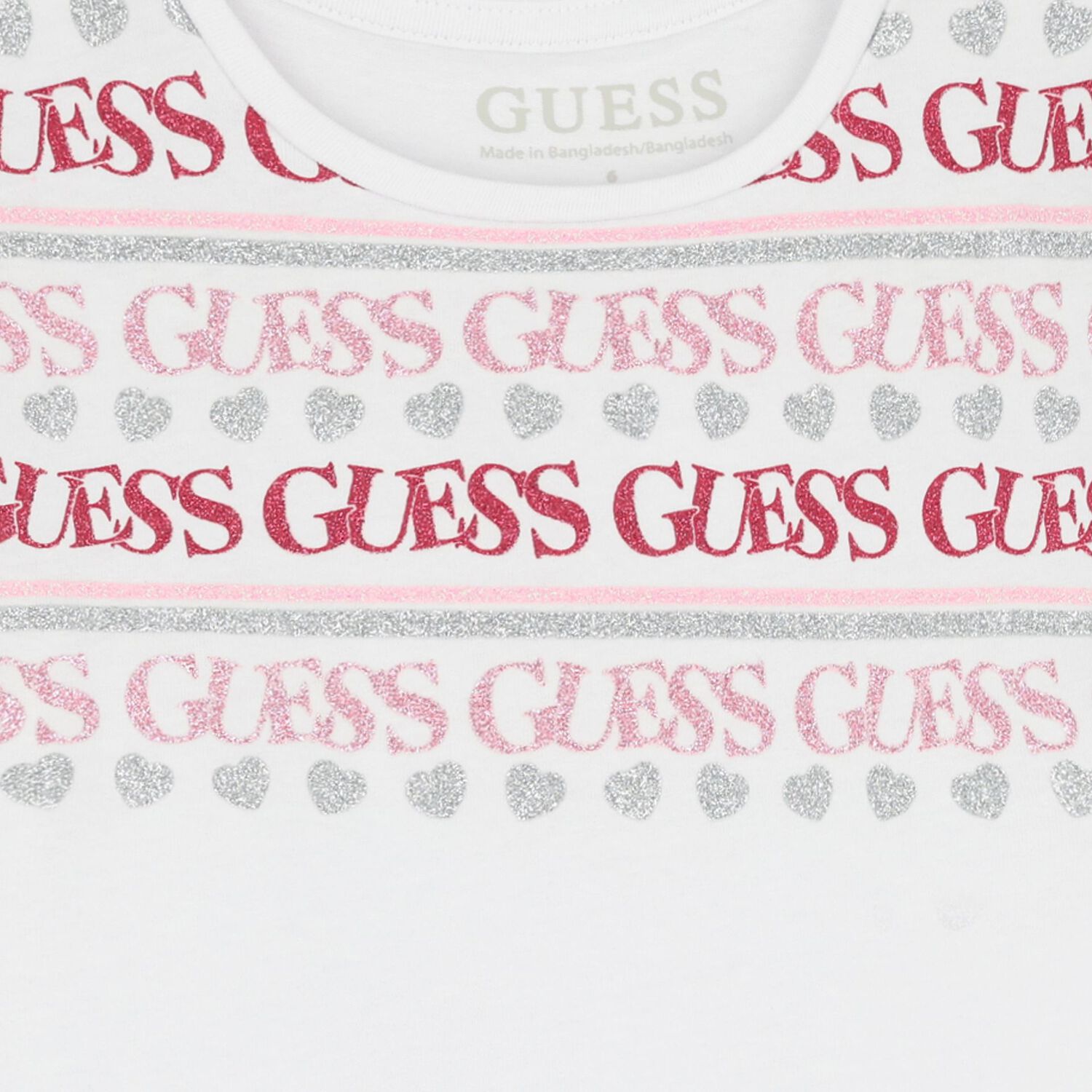 Girls White Glittery Logo T-Shirt, 1, hi-res