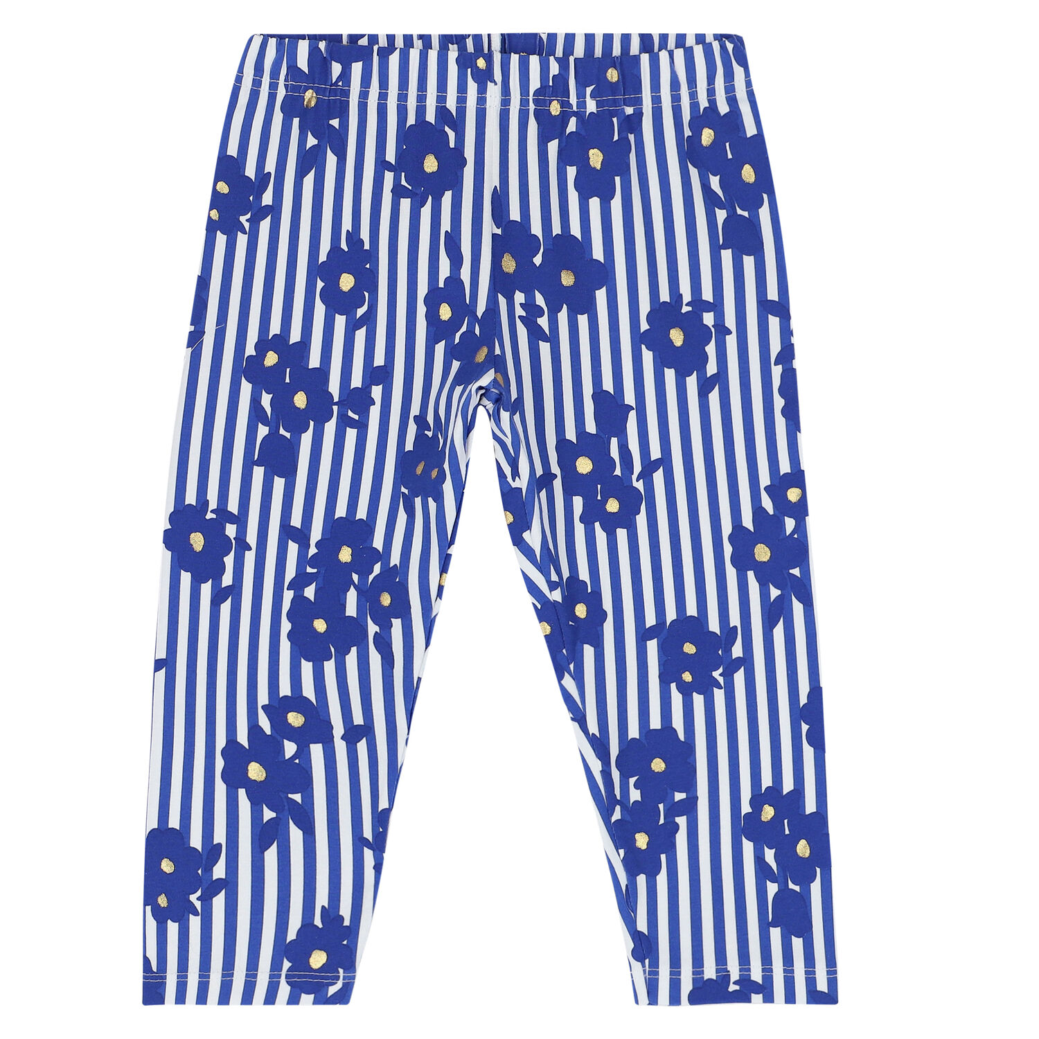 Girls Blue Floral Legging Set, 1, hi-res