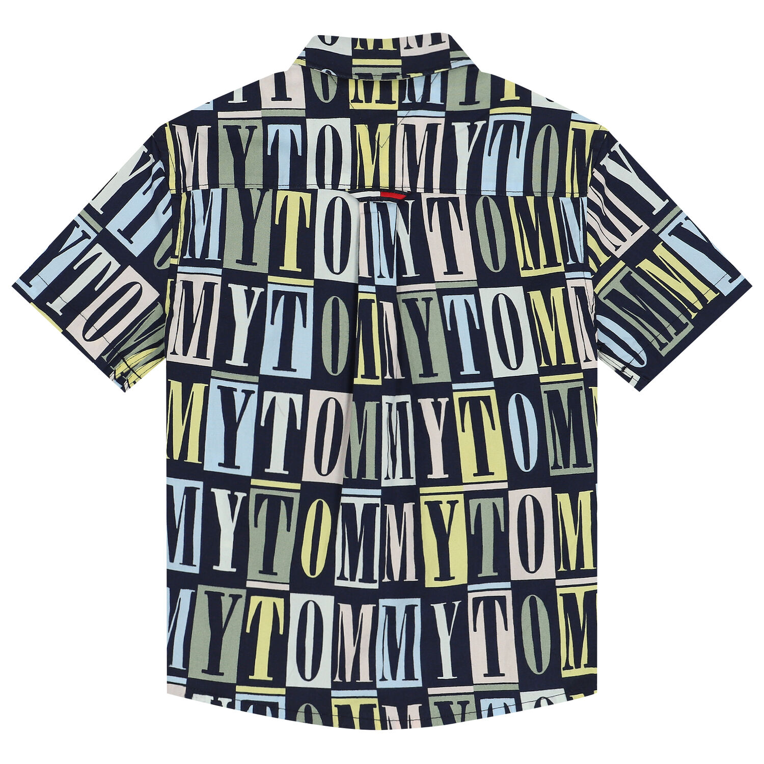 Boys Navy Blue Logo Shirt, 1, hi-res