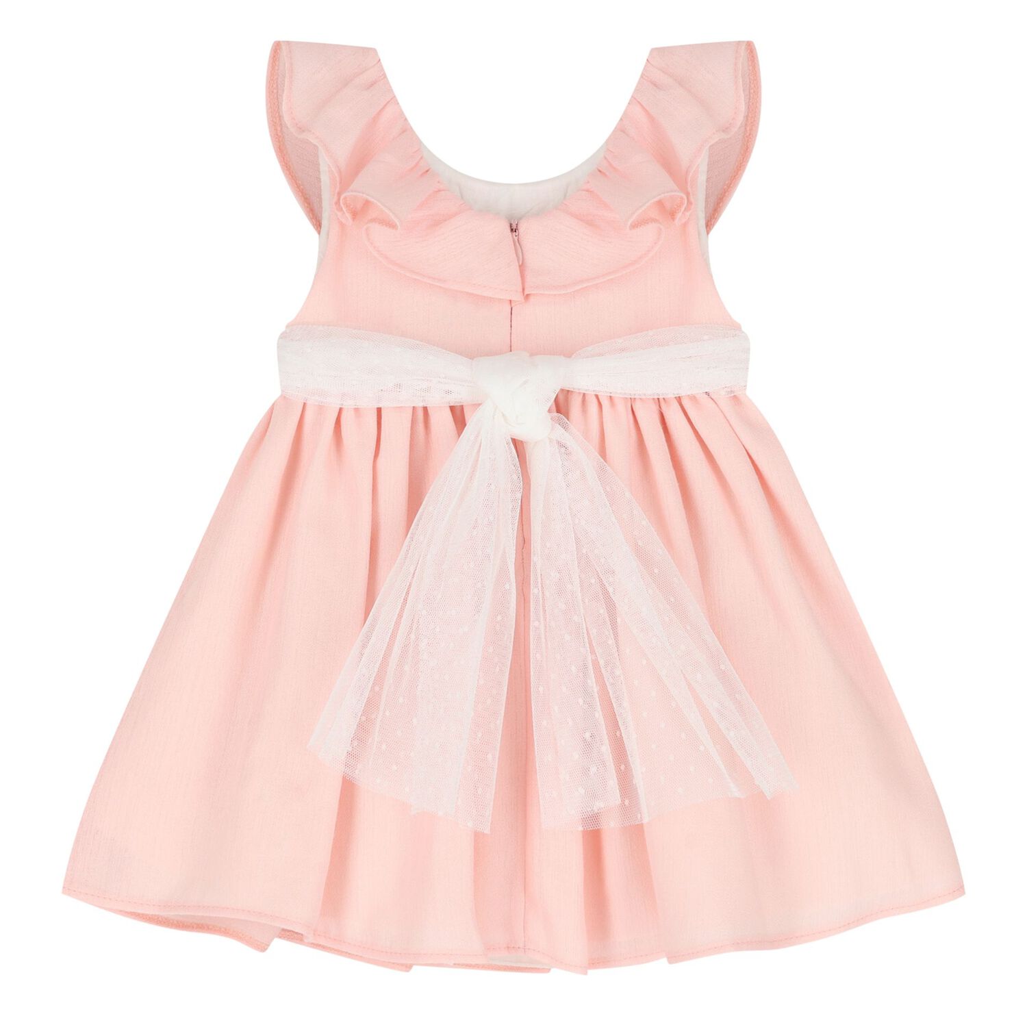 Younger Girls Pink Tulle Dress, 2, hi-res