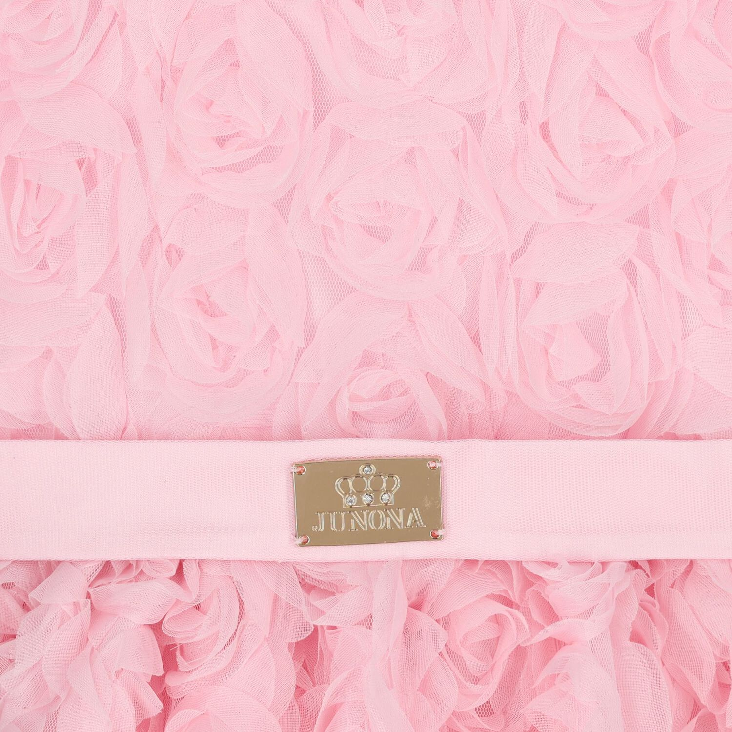 Girls Pink 3D Flower Dress, 2, hi-res