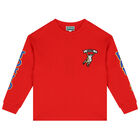 Boys Red Logo & Frog Long Sleeve Top, 1, hi-res