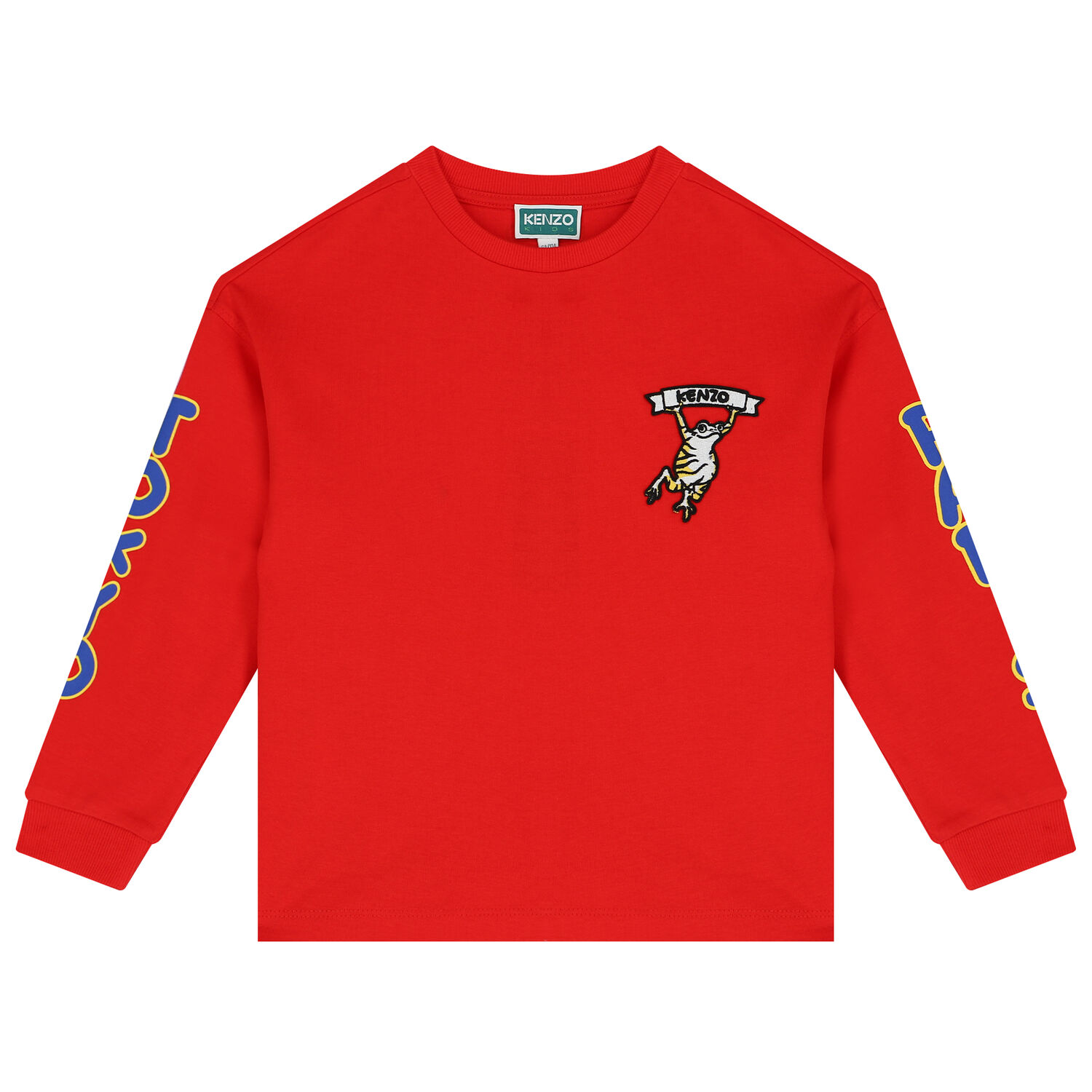 Boys Red Logo & Frog Long Sleeve Top, 1, hi-res