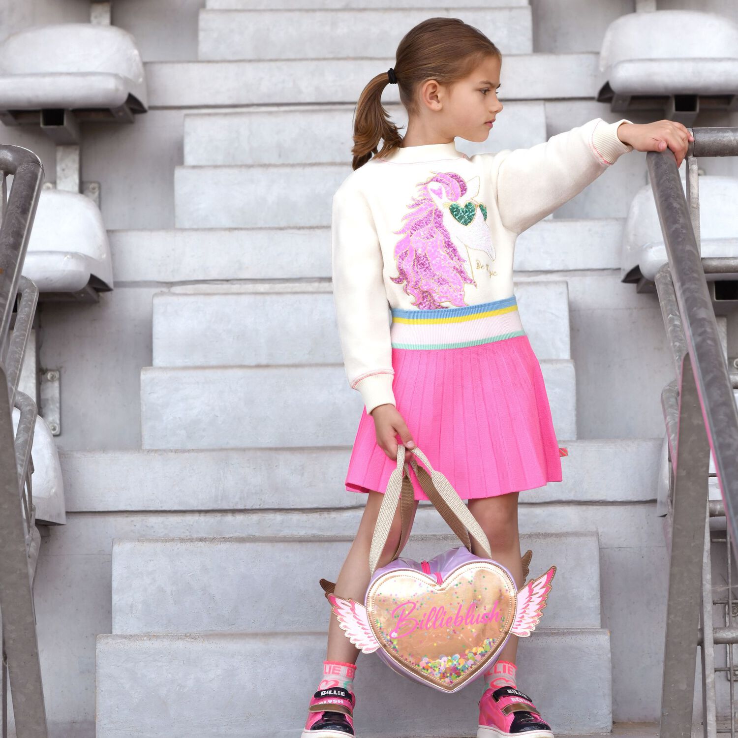 Girls Ivory Sequin Unicorn Sweatshirt, 1, hi-res