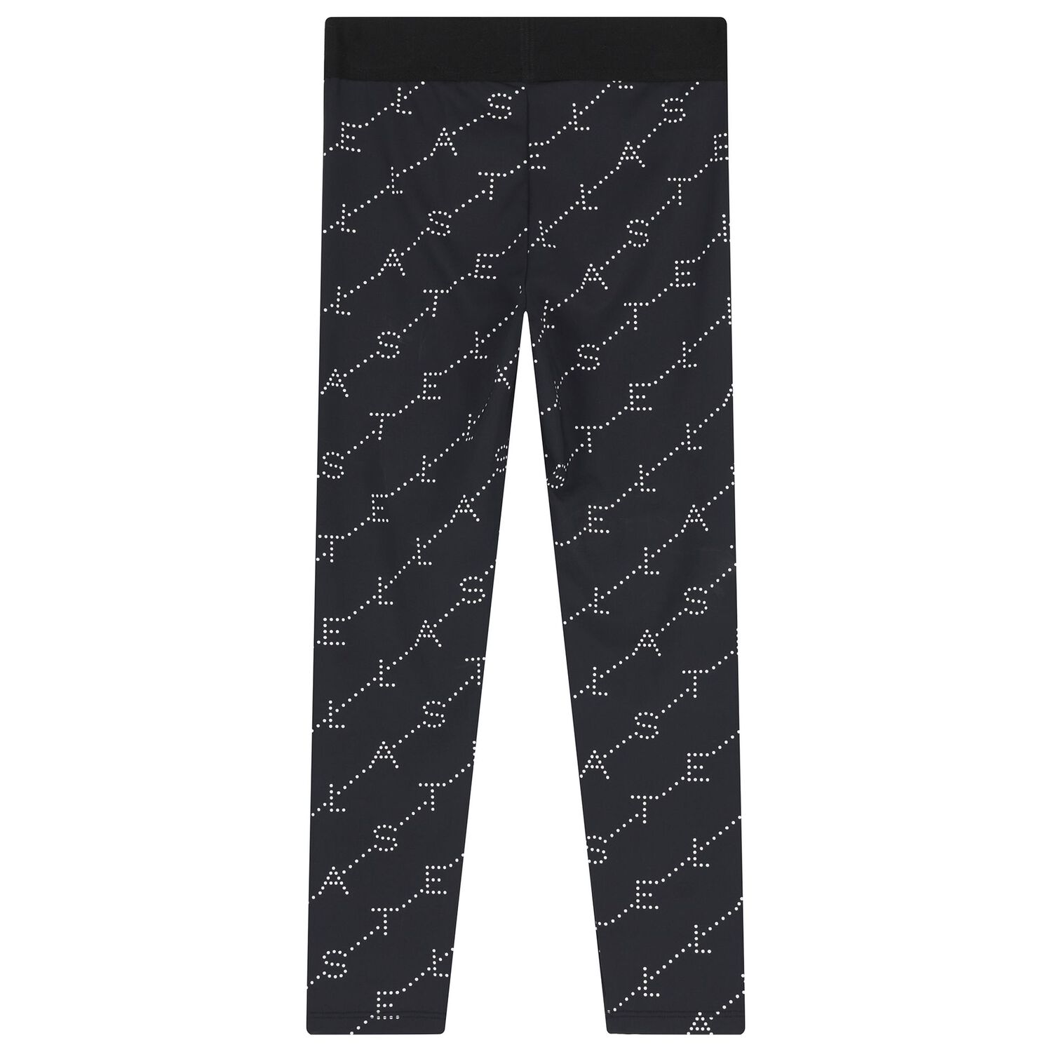 Girls Black Logo Leggings, 1, hi-res