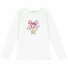 Girls White & Pink Bow Leggings Set, 1, hi-res