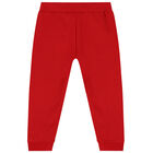 Younger Girls Beige & Red Teddy Bear Tracksuit, 1, hi-res