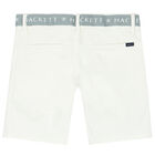 Boys Ivory Logo Shorts, 1, hi-res