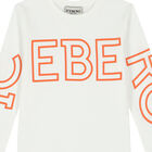 Boys Ivory Logo Long Sleeve Top, 1, hi-res