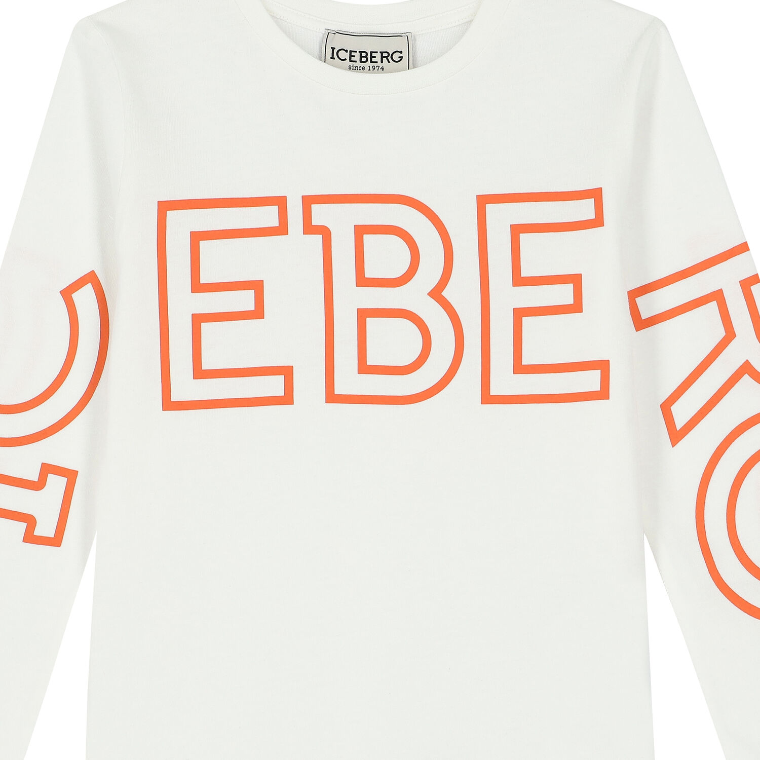 Boys Ivory Logo Long Sleeve Top, 1, hi-res