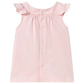 Baby Girls Pink Embroidered Dress