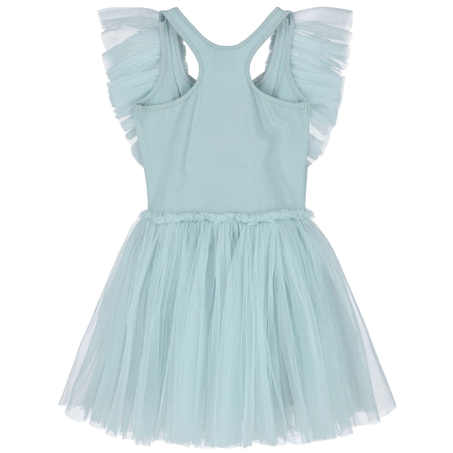 Girls Blue Embellished Tulle Dress, 1, hi-res