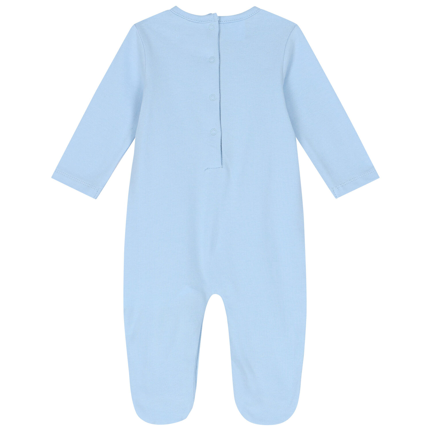 Baby Boys Blue Teddy Bear Babygrow, 2, hi-res