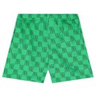 Boys Green Logo Shorts, 1, hi-res