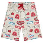 Boys Beige Logo Shorts, 1, hi-res