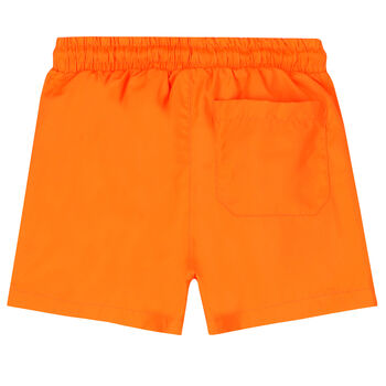 Boys Orange Logo Swim Shorts