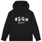 Black & Ivory Logo Hooded Top, 2, hi-res