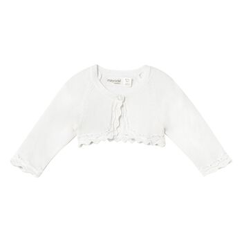 Baby Girls White Knitted Cardigan