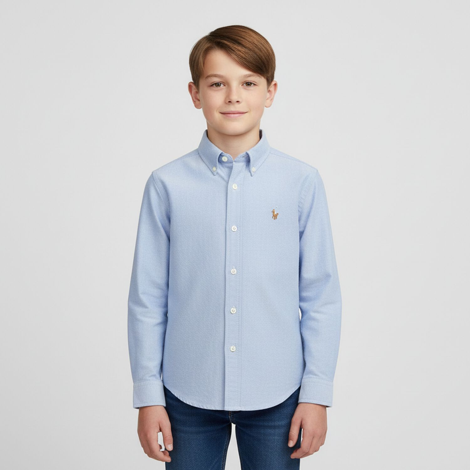 Boys Blue Linen Shirt, 1, hi-res