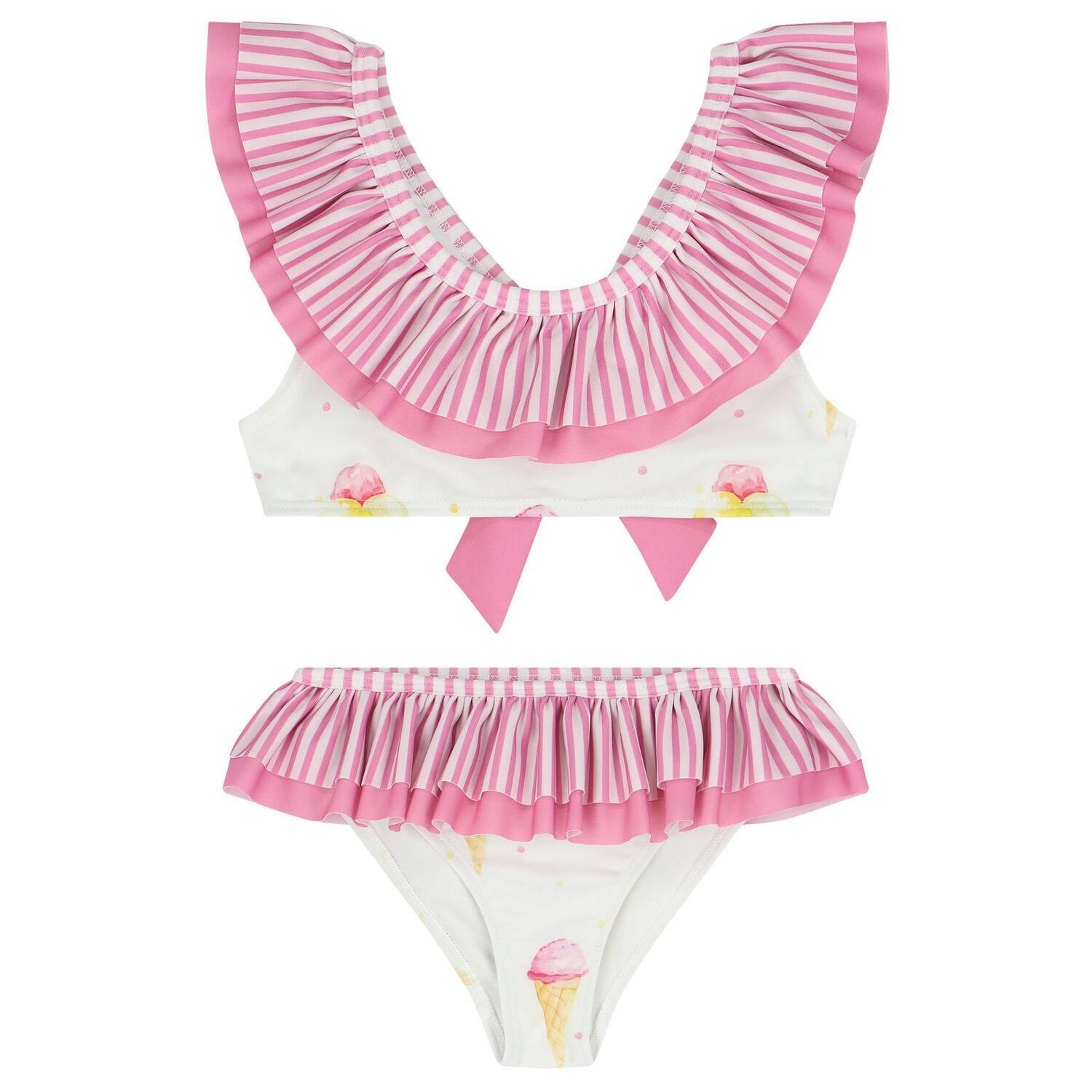 Girls White Ice Creams Bikini, 1, hi-res
