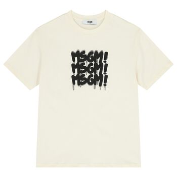 Boys Ivory Logo T-Shirt