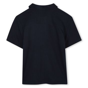Boys Navy Blue Logo Polo Shirt