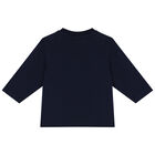 Baby Boys Navy Blue Logo Trousers Set, 1, hi-res