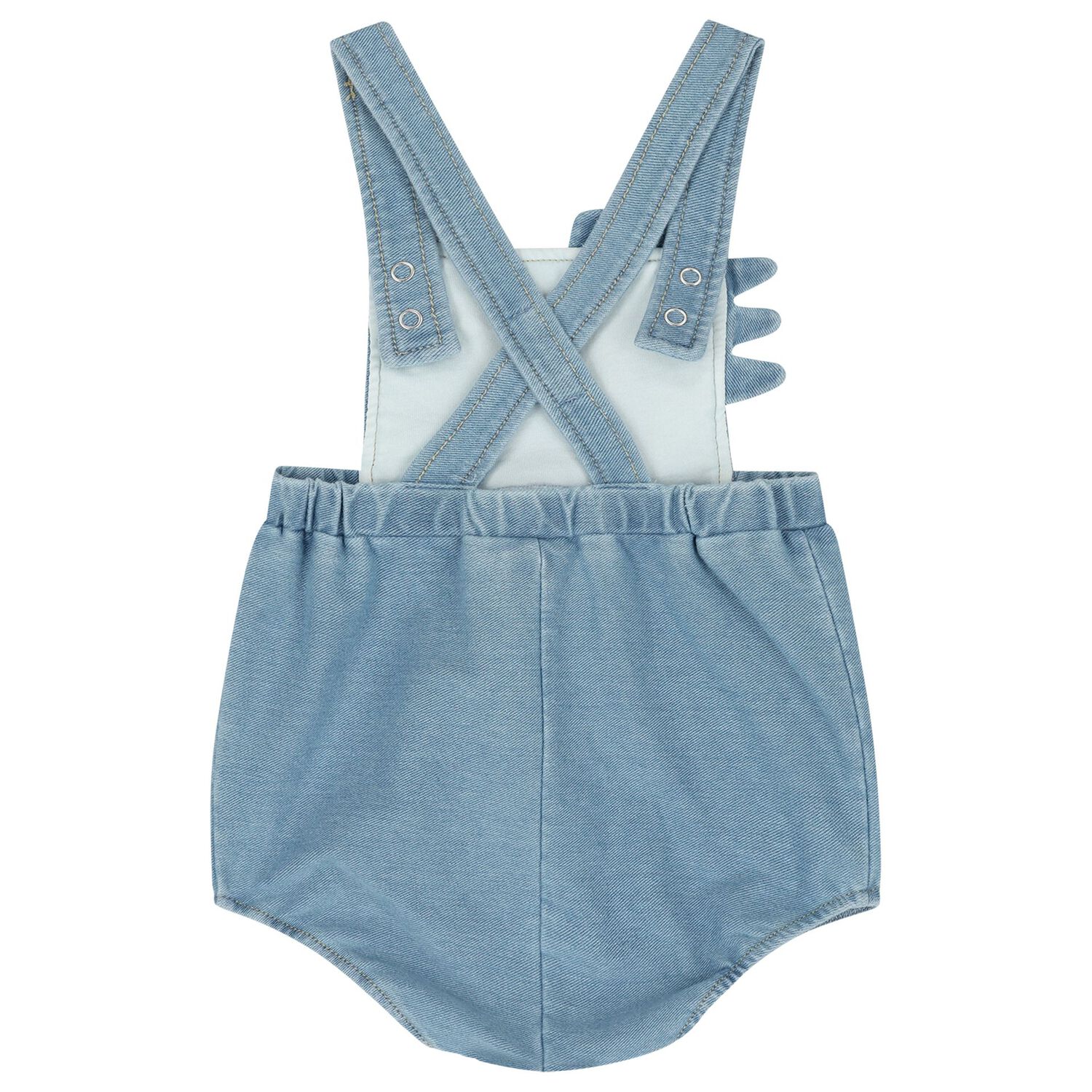 Baby Boys Blue Denim Crocodile Romper Set, 1, hi-res
