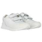 Boys White Logo Trainers, 1, hi-res