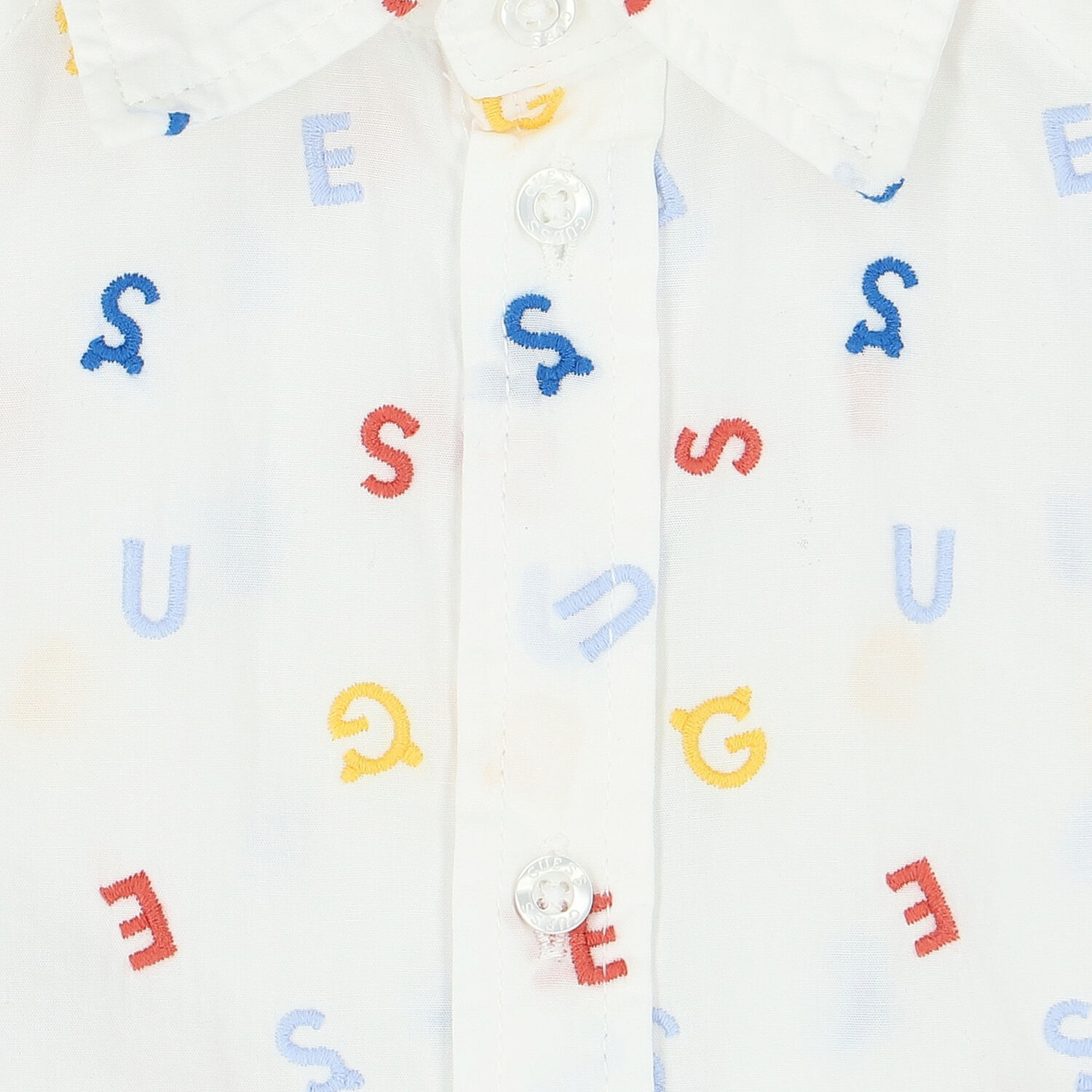 Boys White Logo Shirt, 1, hi-res
