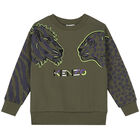 Boys Khaki Logo Sweatshirt, 1, hi-res