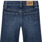 Girls Blue Logo Denim Jeans, 1, hi-res