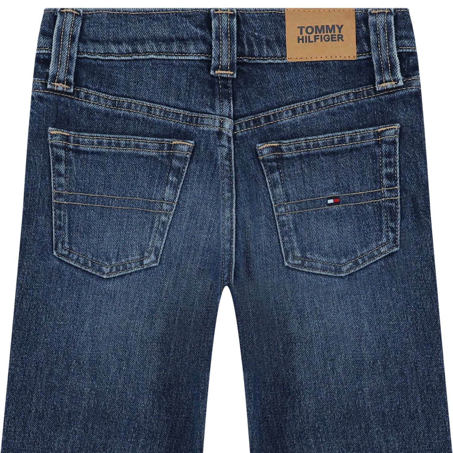 Girls Blue Logo Denim Jeans, 1, hi-res