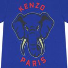 Boys Blue Elephant Logo T-Shirt, 2, hi-res