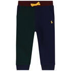 Baby Boys Burgundy, Green & Navy Blue Polo Bear Tracksuit, 1, hi-res