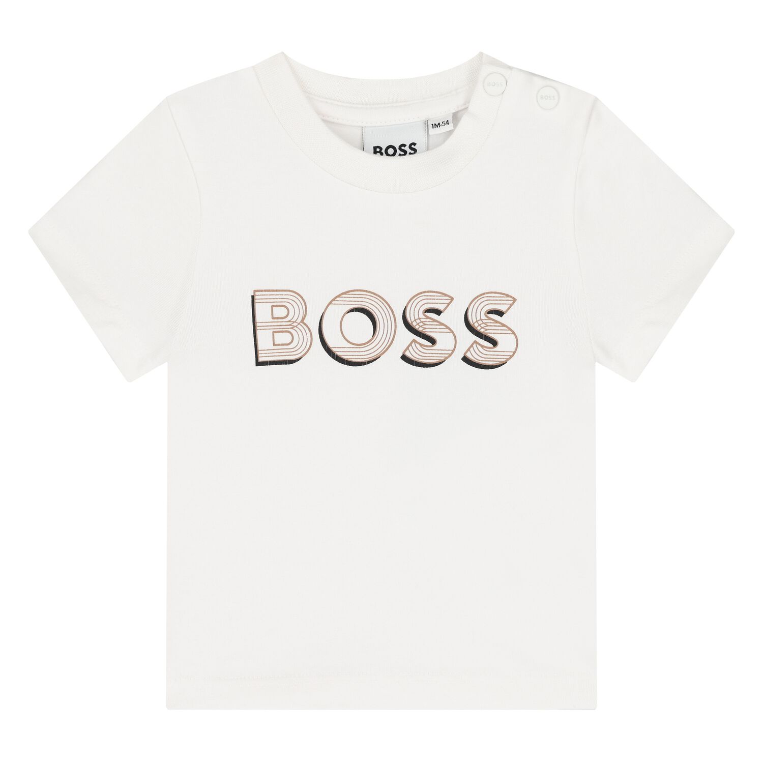 Baby Boys White Logo T-Shirt, 4, hi-res image number null