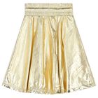 Girls Gold Logo Skirt, 1, hi-res