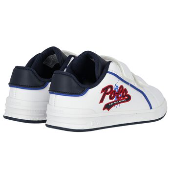 Boys White Logo Trainers