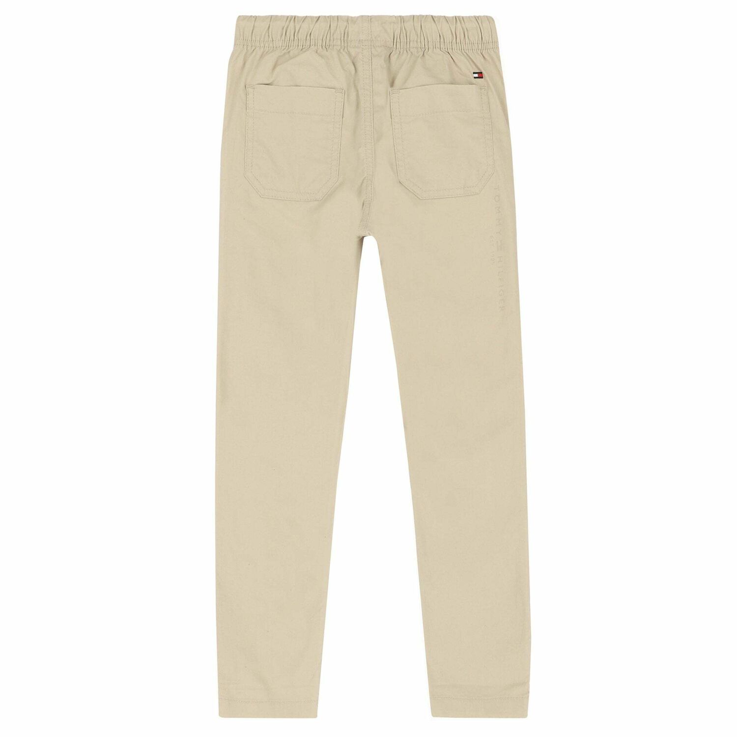 Boys Beige Logo Trousers, 1, hi-res